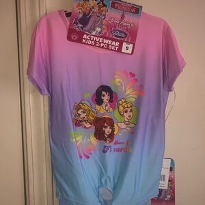 Disney Princess Kids Rashguard - Pink and Blue